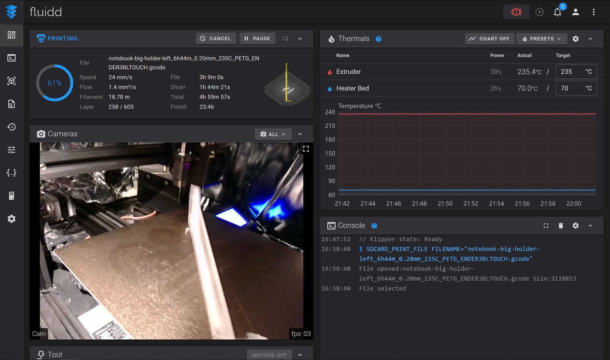 Installing Fluidd + Klipper on an Ender 3 Pro and Debian PC